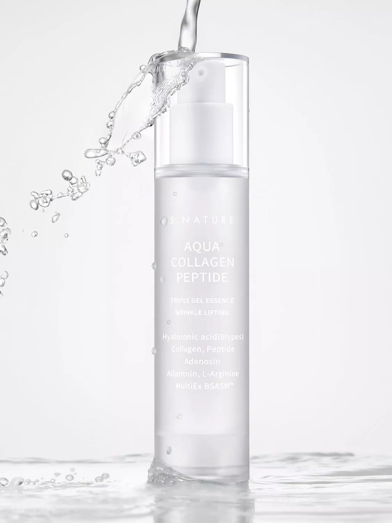 S.NATURE Aqua Collagen Peptide Triple Gel Essence 50ml, imported from the UK