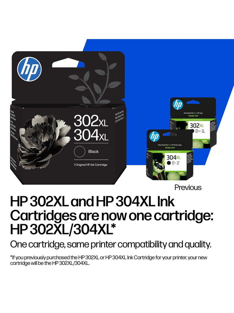 HP 302/304XL black ink cartridge, imported from the UK