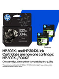 HP 302/304XL black ink cartridge, imported from the UK