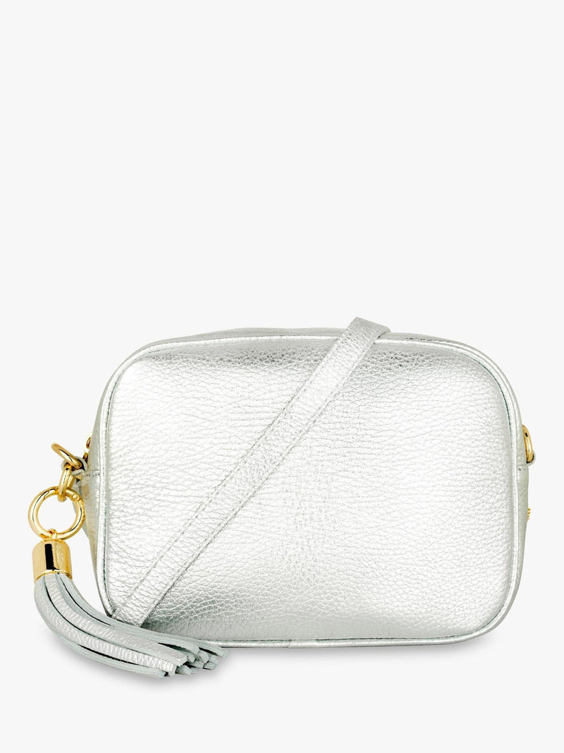 Apatchy London silver leather crossbody bag - British product