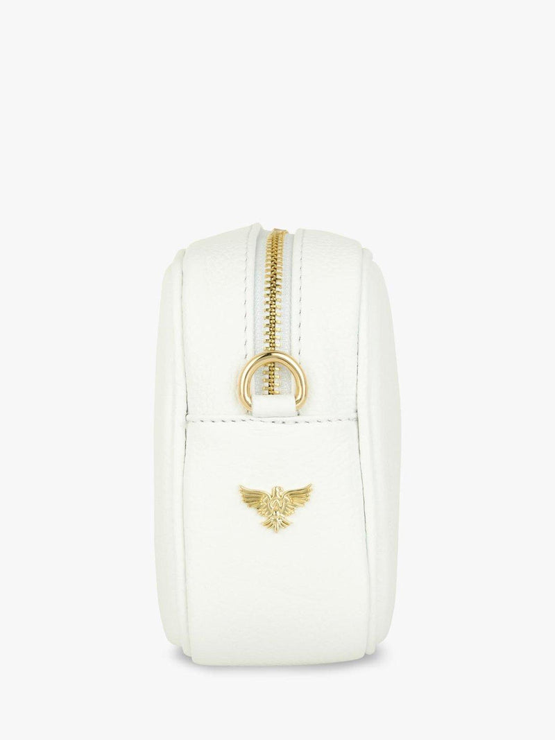 Apatchy London white tassel leather crossbody bag - British product