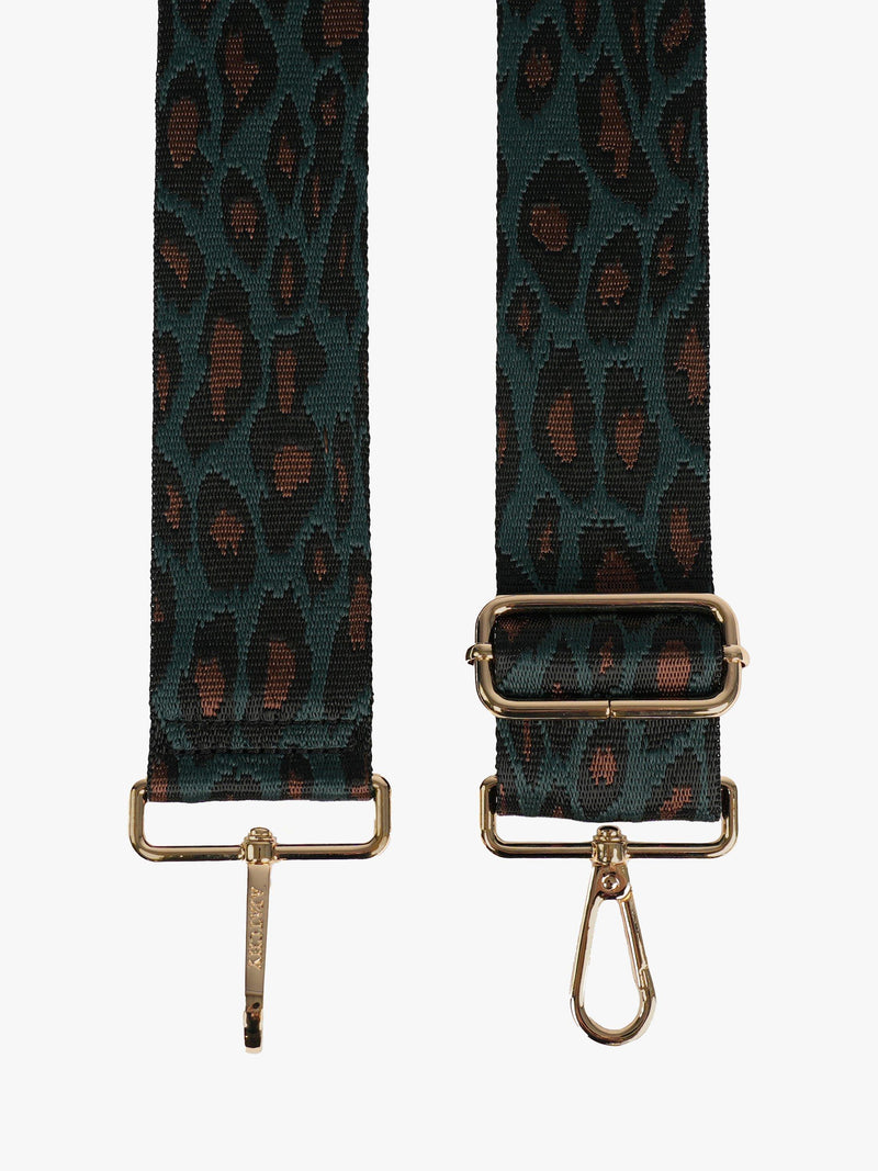 Apatchy London tassel leather crossbody bag bronze cheetah strap - British product
