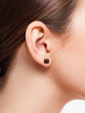 Be-Jewelled sterling silver amber stud earrings, imported from the UK