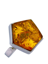 John Lewis Be-Jewelled Natural Baltic Cognac Amber Ring- Buy online at McGrocer