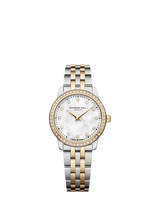 John Lewis Raymond Weil Women's Toccata Mother of Pearl Dial Diamond-Set Bracelet Watch, 24mm- Buy online at McGrocer