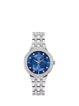 John Lewis Bulova Crystal Collection Women's Stainless Steel Bracelet Watch, Blue- Buy online at McGrocer