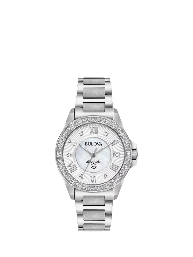 Bulova Marine Star women's watch with mother-of-pearl dial, imported from the UK