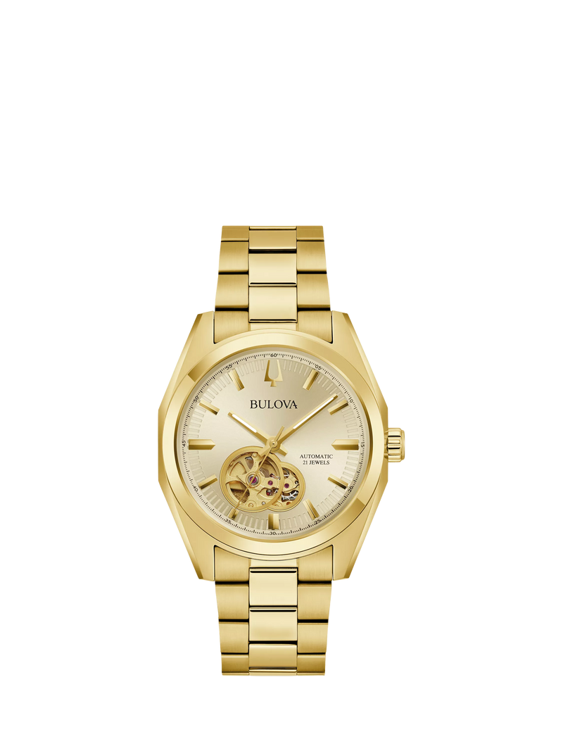Bulova men's Surveyor automatic watch gold-tone (British brand)