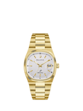 Bulova Super Seville square watch gold tone silver dial - British product