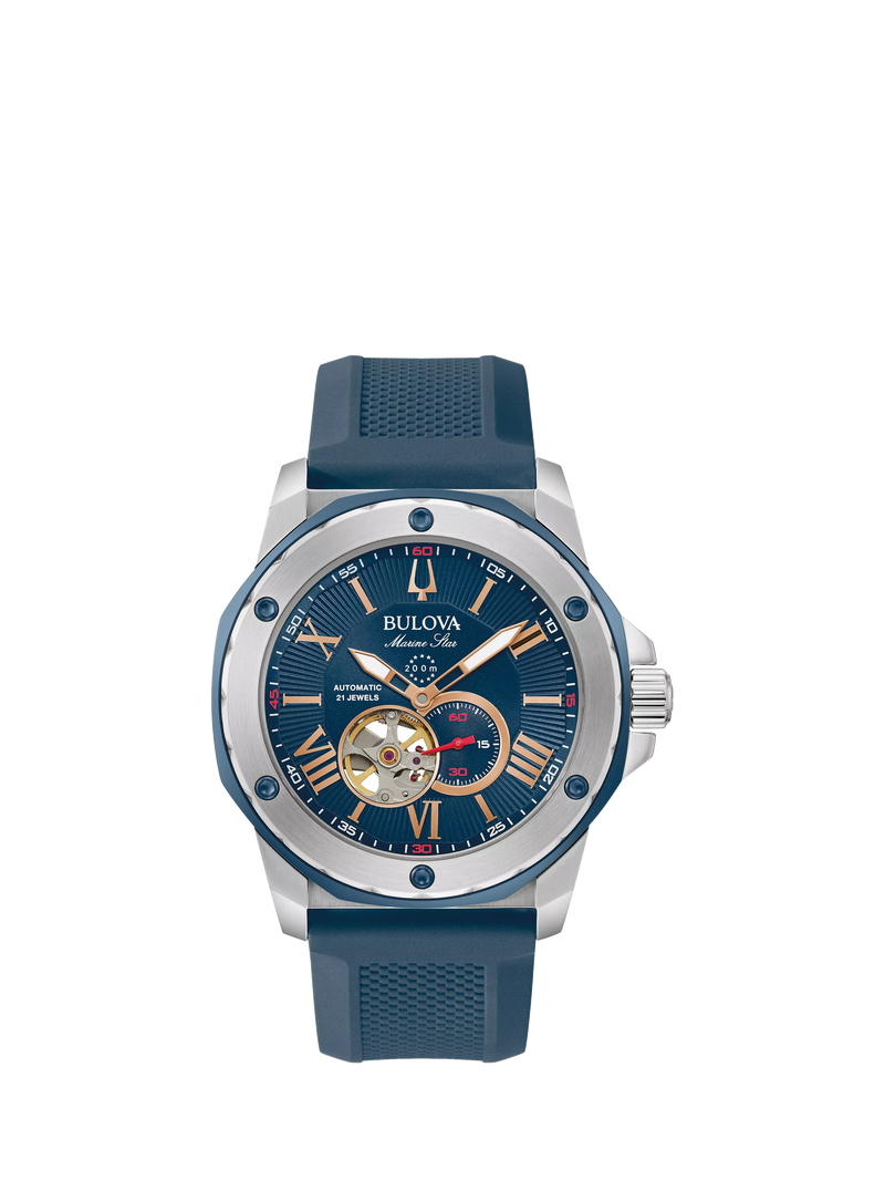 Bulova Marine Star automatic watch blue dial - British product
