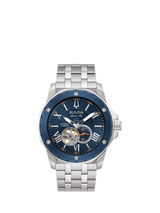 John Lewis Bulova Marine Star Men's Automatic Bracelet Watch, Blue, 44mm- Buy online at McGrocer