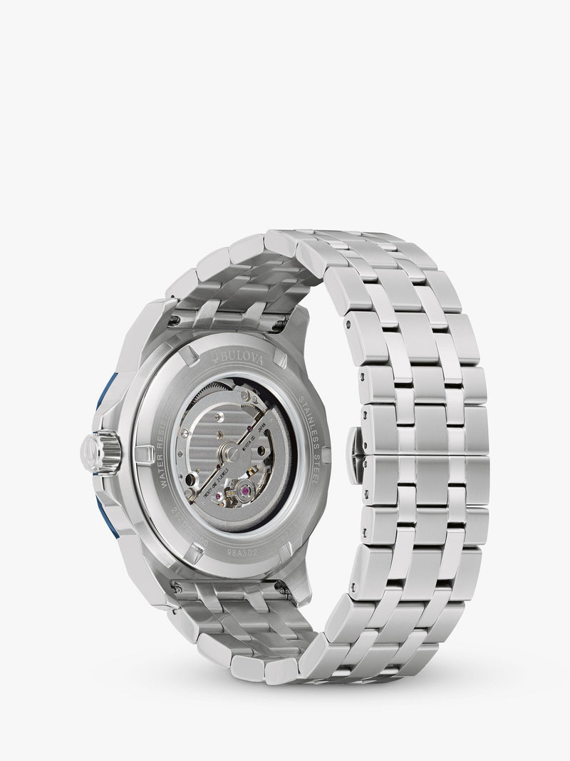 Bulova Marine Star men's automatic watch blue dial - British product