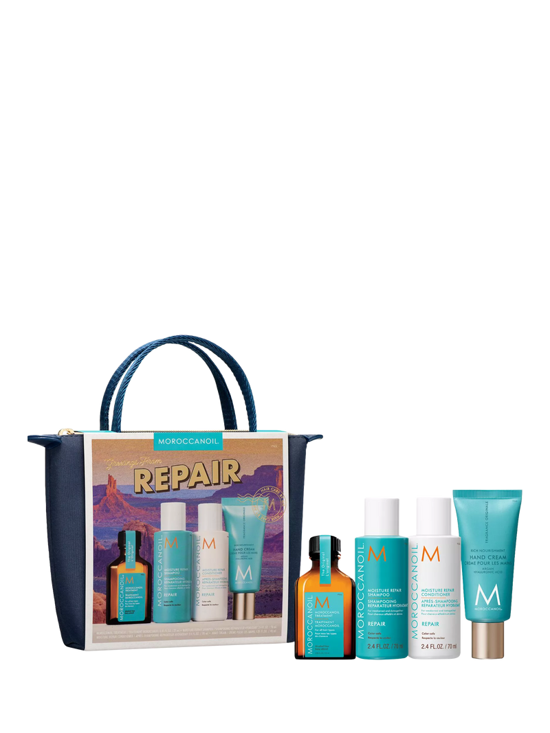Moroccanoil travel haircare gift set, imported from the UK