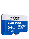 Lexar Blue Plus MicroSDXC card 64GB (British brand)