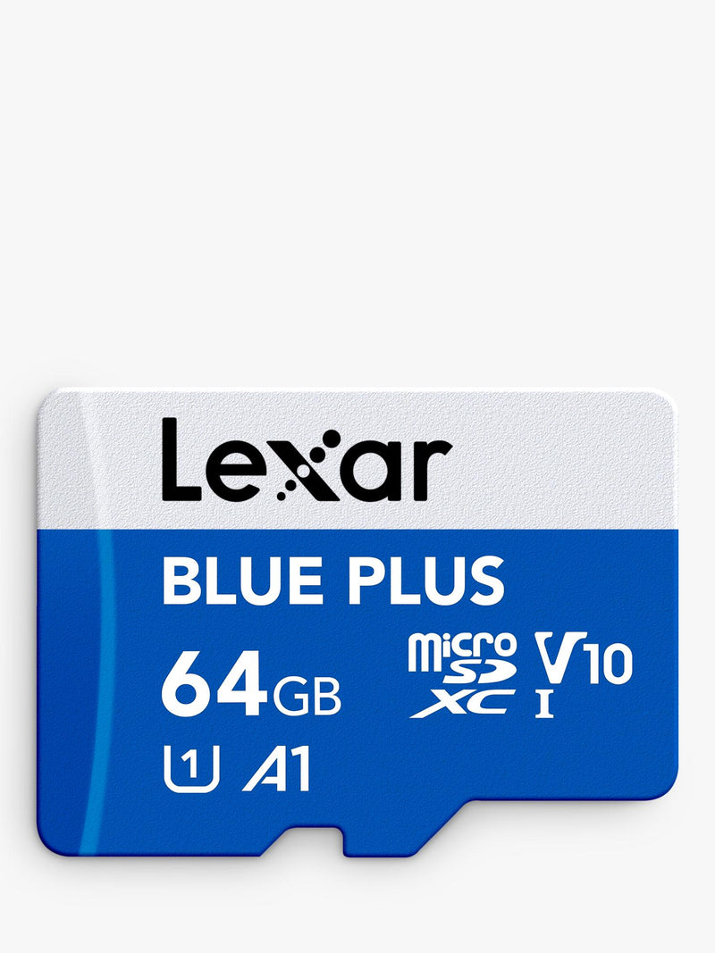 Lexar Blue Plus MicroSDXC card 64GB (British brand)