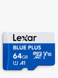 Lexar Blue Plus MicroSDXC card 64GB (British brand)