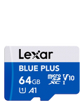 Lexar Blue Plus MicroSDXC card 64GB (British brand)