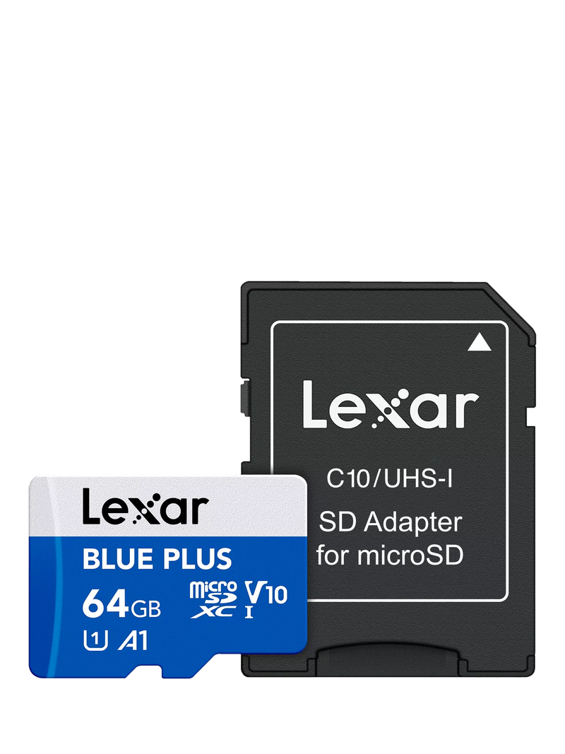 Lexar Blue Plus MicroSDXC card 64GB (British brand)