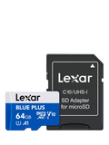 Lexar Blue Plus MicroSDXC card 64GB (British brand)