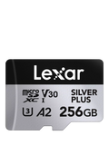 Lexar Silver Plus microSDXC memory card 256GB, imported from the UK