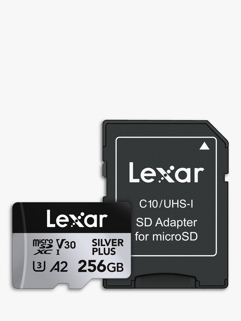 Lexar Silver Plus microSDXC memory card 256GB, imported from the UK