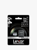 Lexar Silver Plus microSDXC card 64GB, imported from the UK