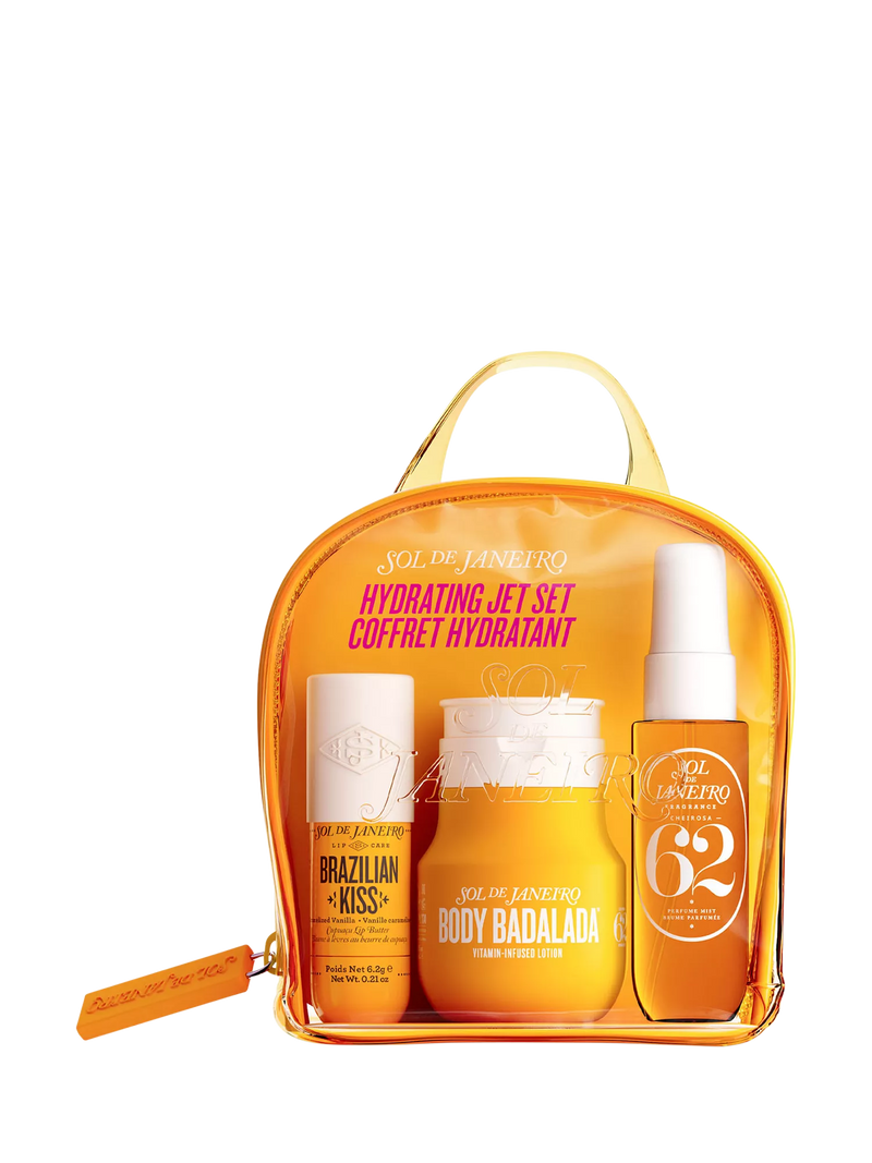 Sol de Janeiro Jet Set Bodycare Gift Set travel sizes, imported from the UK