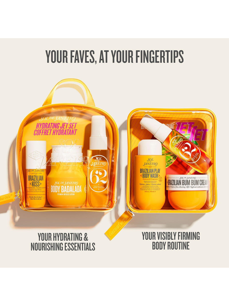 Sol de Janeiro Jet Set Bodycare Gift Set travel sizes, imported from the UK