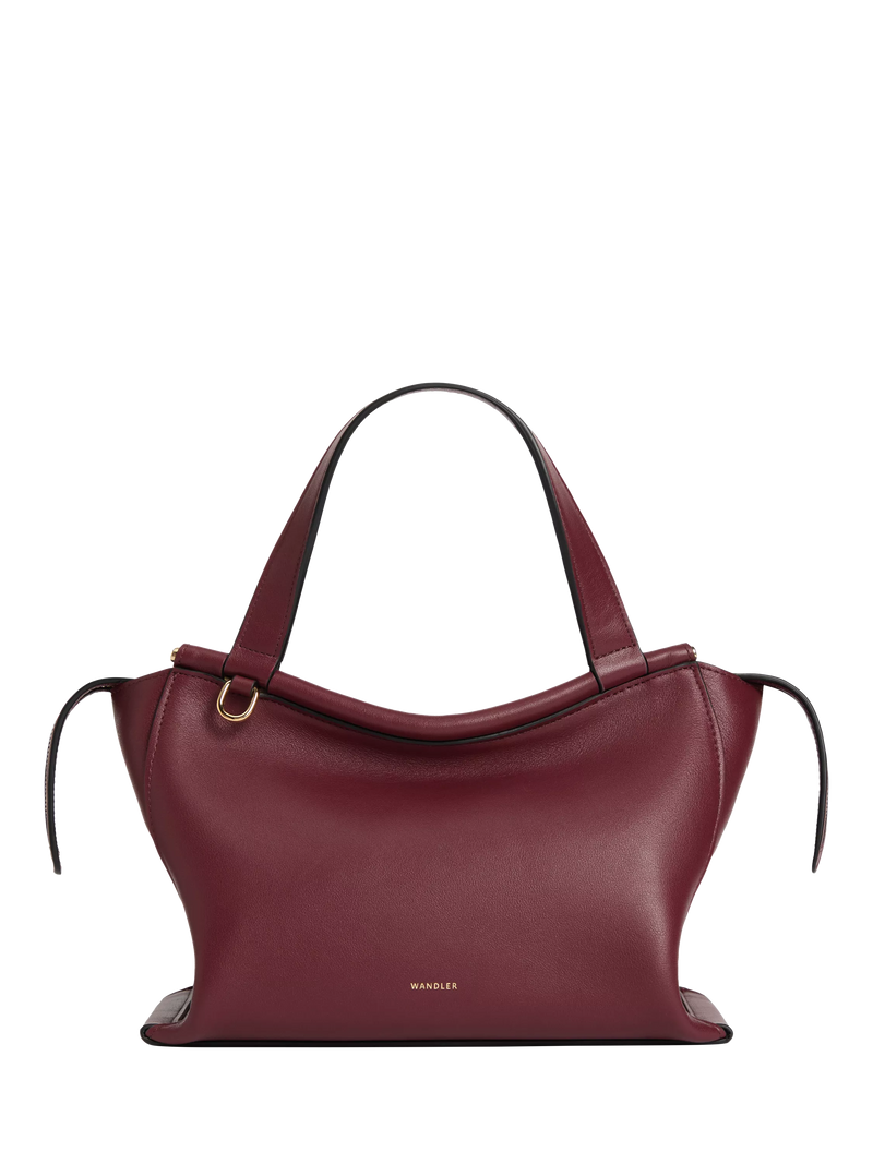 Wandler Ida leather tote bag Bordeaux, UK version