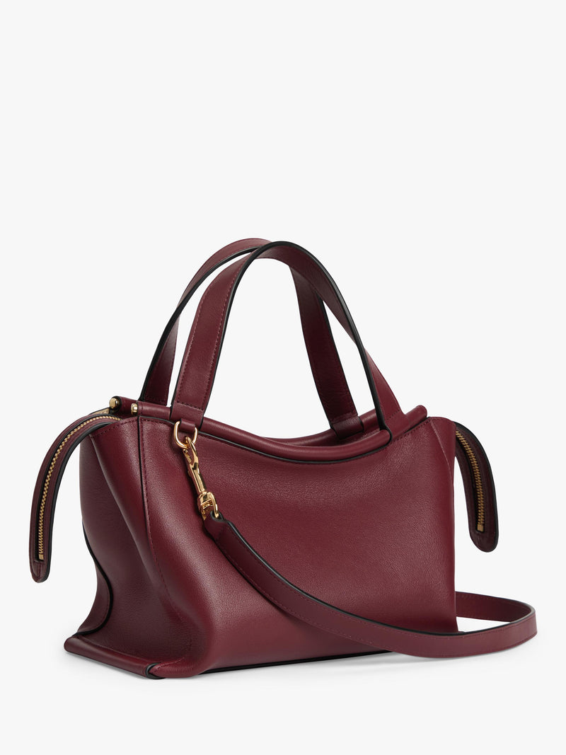 Wandler Ida leather tote bag Bordeaux, UK version