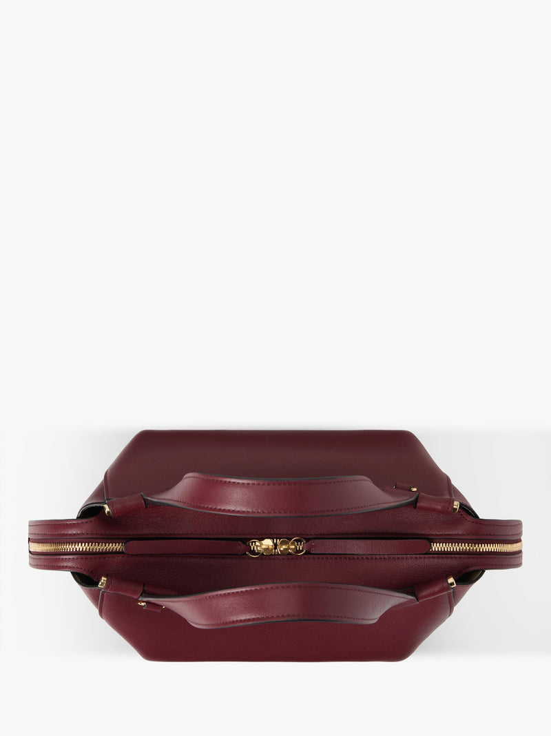 Wandler Ida leather tote bag Bordeaux, UK version