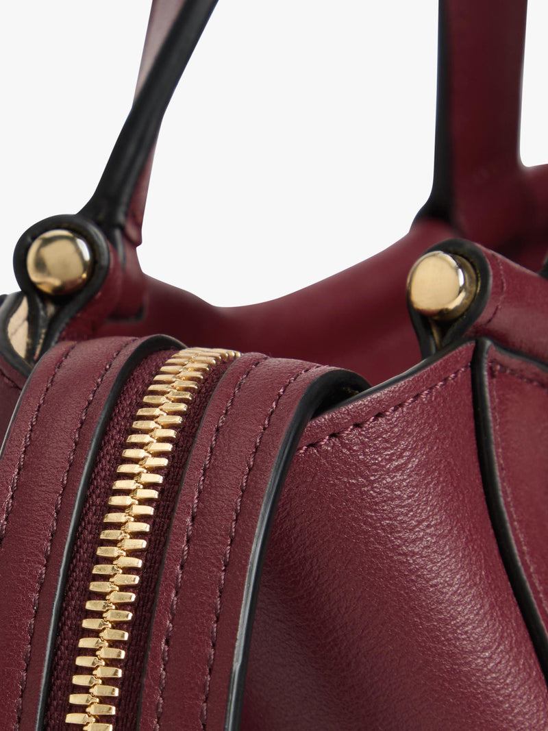 Wandler Ida leather tote bag Bordeaux, UK version