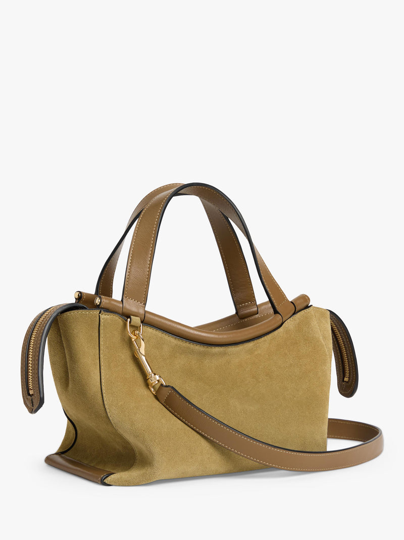 Wandler Ida Tote Bag in khaki suede calf leather (British brand)