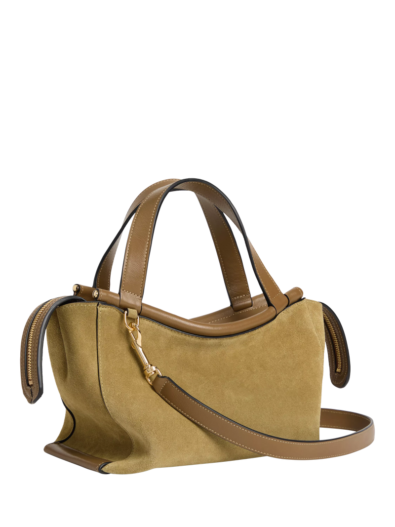 Wandler Ida Tote Bag in khaki suede calf leather (British brand)