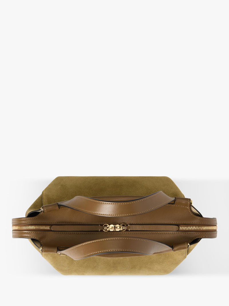 Wandler Ida Tote Bag in khaki suede calf leather (British brand)