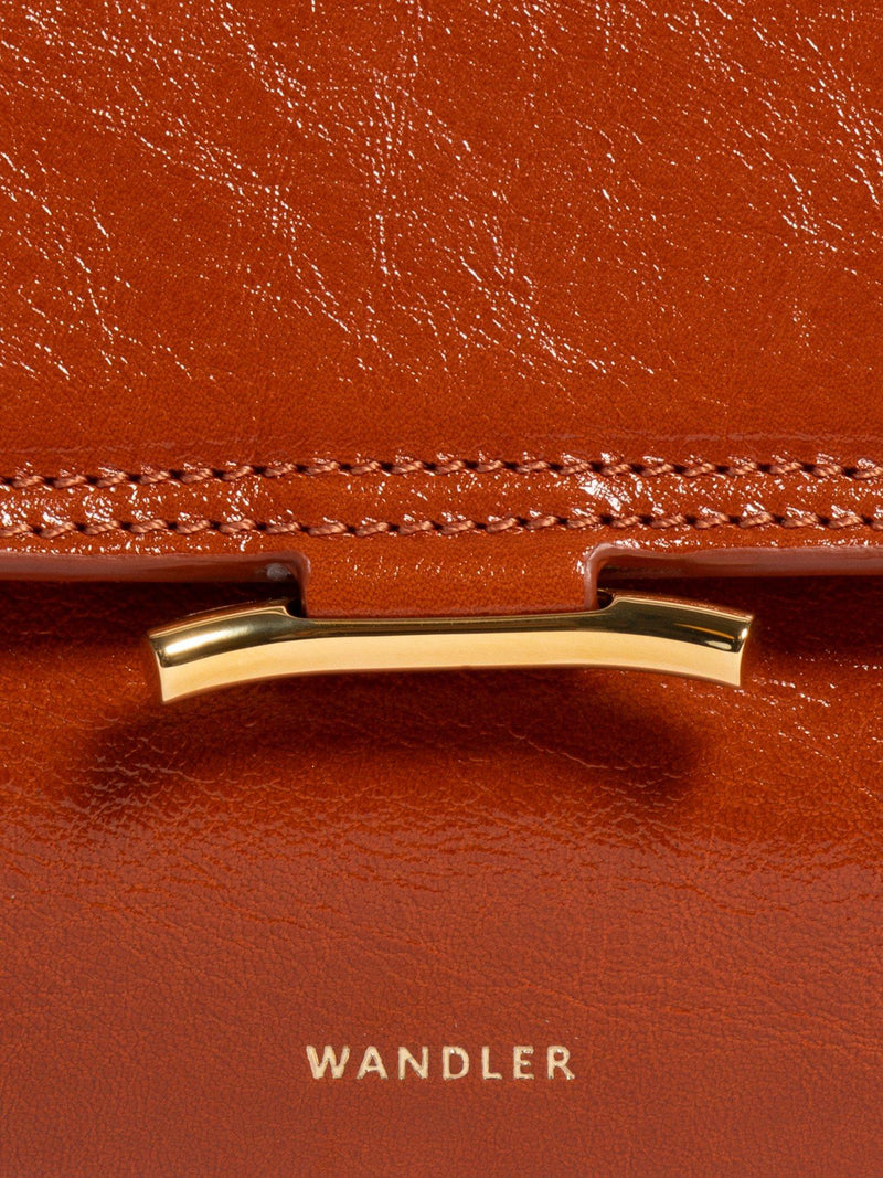 Wandler leather crossbody bag in Carrot Glaze - British product