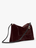Wandler Penelope slouchy shoulder bag acai suede, imported from the UK