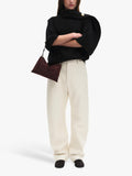 Wandler Penelope slouchy shoulder bag acai suede, imported from the UK