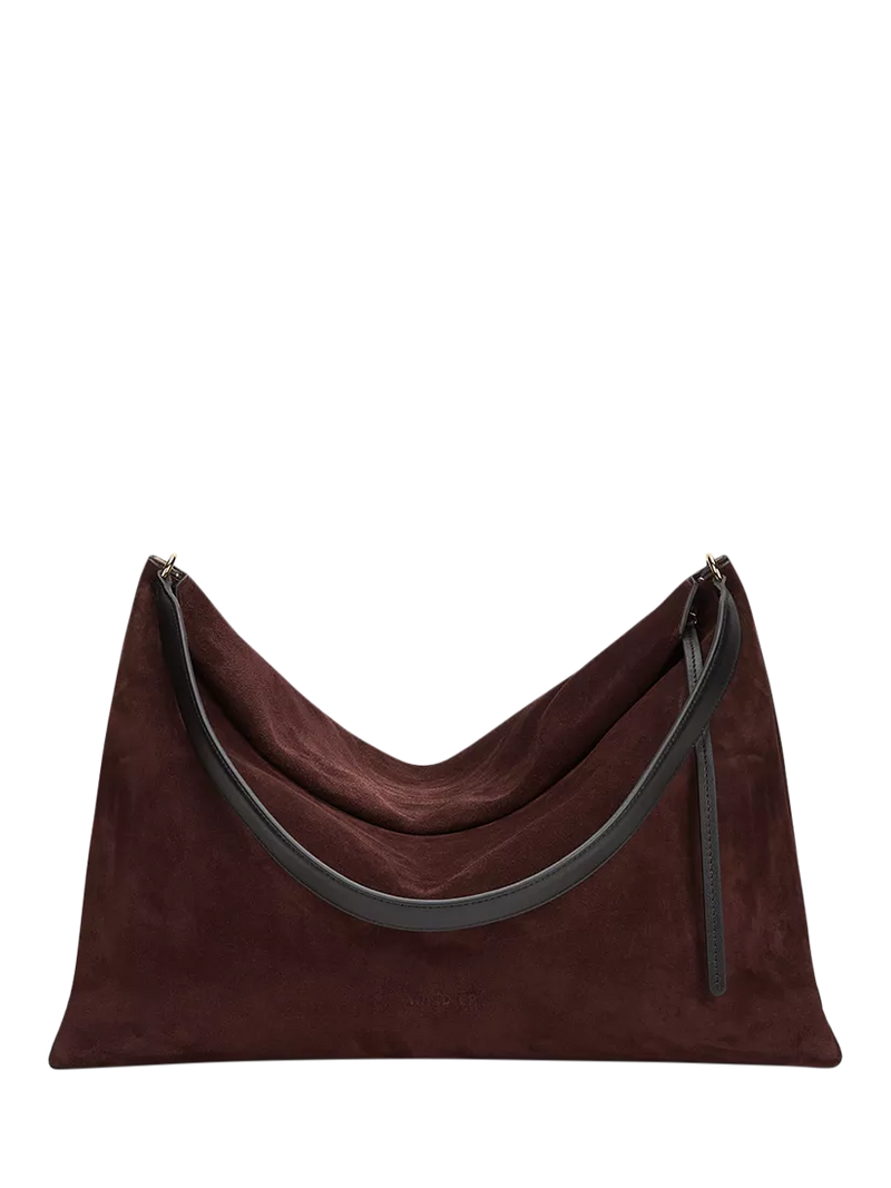 Wandler Penelope slouchy shoulder bag acai suede black leather (British brand)