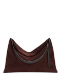 Wandler Penelope slouchy shoulder bag acai suede black leather (British brand)
