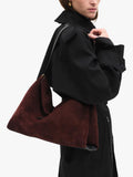 Wandler Penelope slouchy shoulder bag acai suede black leather (British brand)