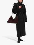 Wandler Penelope slouchy shoulder bag acai suede black leather (British brand)