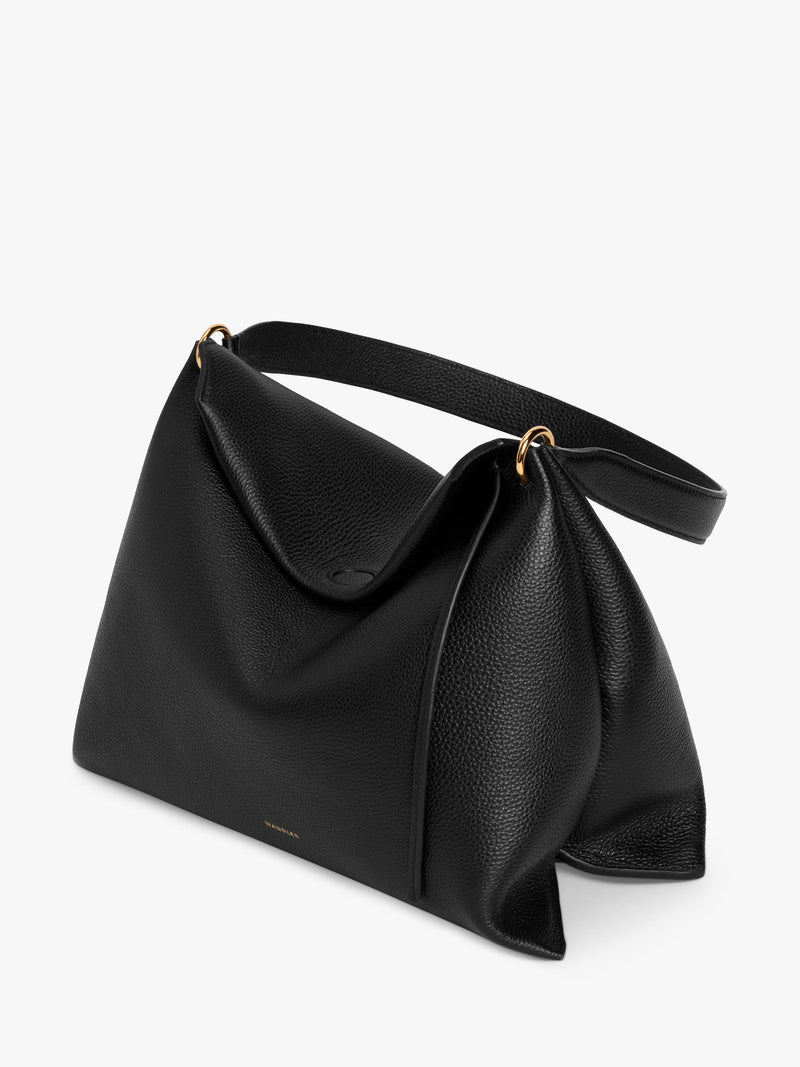 Wandler Penelope small leather tote bag Black Crust, UK version