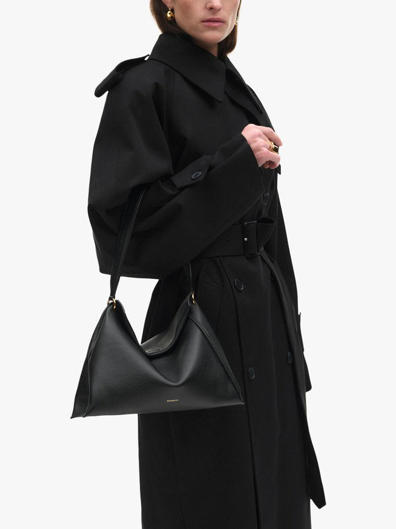 Wandler Penelope small leather tote bag Black Crust, UK version