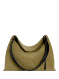 Wandler Penelope tote bag small khaki suede black leather, UK version