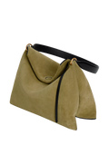 Wandler Penelope tote bag small khaki suede black leather, UK version