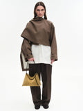 Wandler Penelope tote bag small khaki suede black leather, UK version