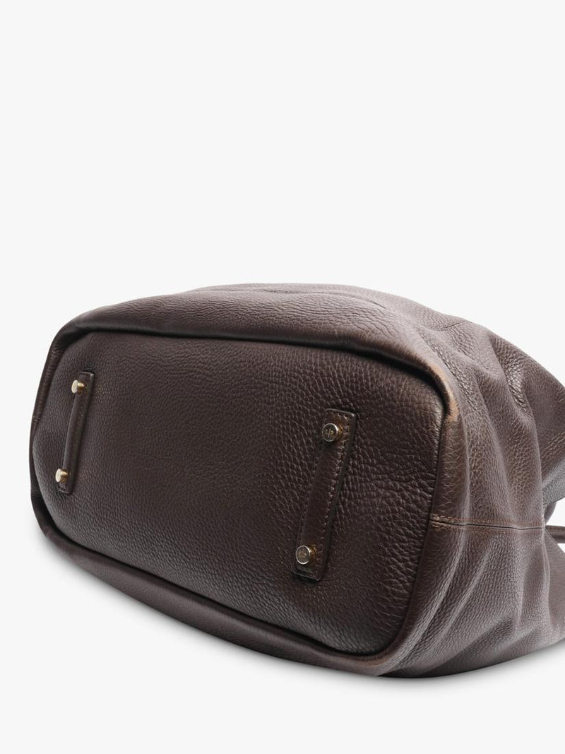 Pre-loved Loro Piana Bellevue tote bag brown leather Italian, UK version