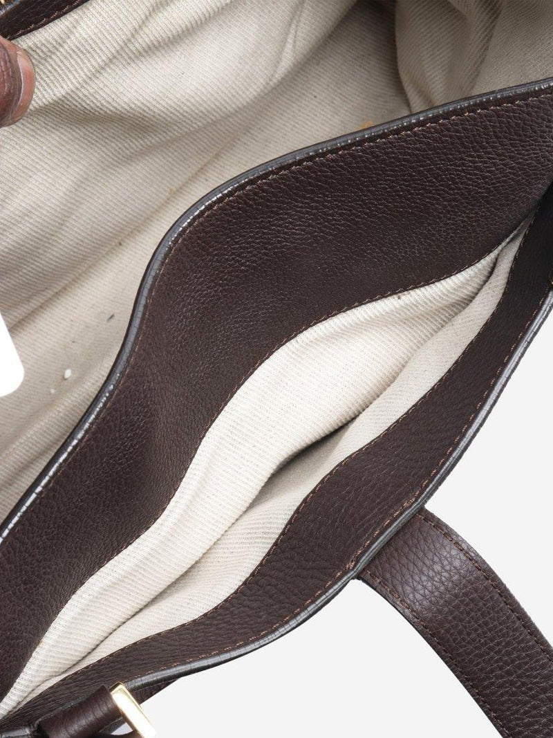 Pre-loved Loro Piana Bellevue tote bag brown leather Italian, UK version