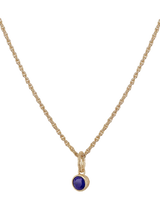 John Lewis TUTTI Birthstone Lapis Pendant Necklace, Gold September, 41-45cm- Buy online at McGrocer
